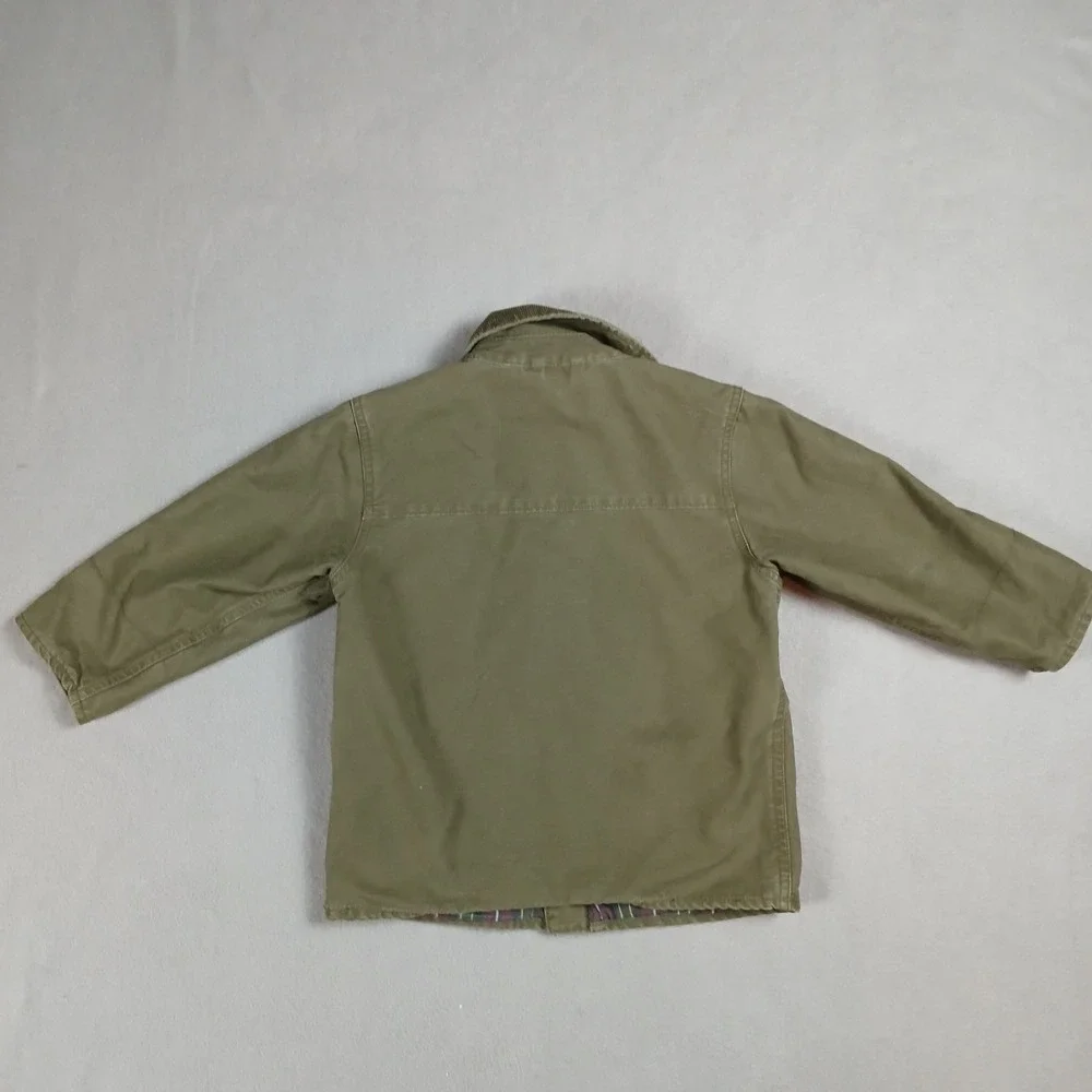 Baby Gap Boys Toddler‎ Size 2 Green Army Fall Coat Jacket Flannel 100% Cotton